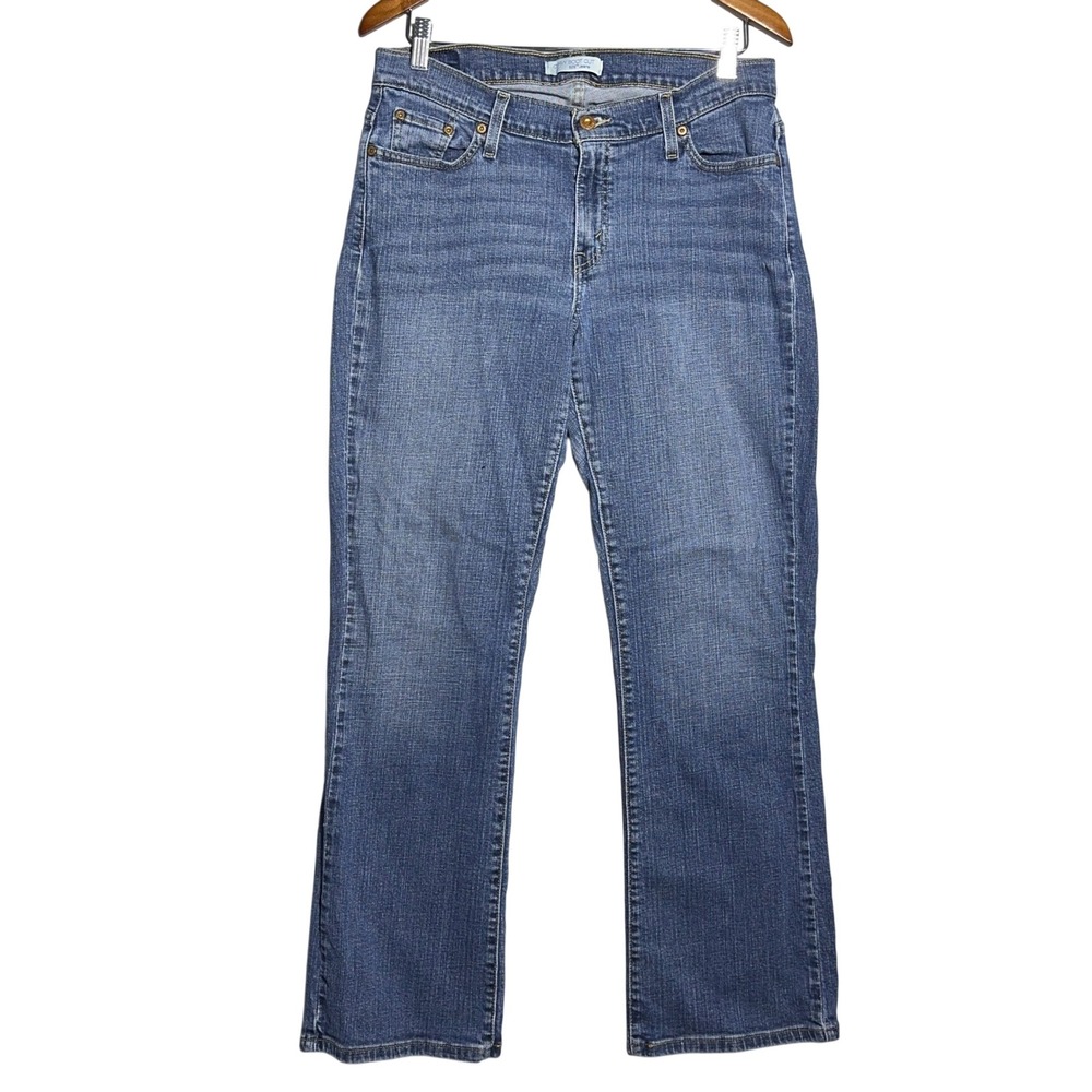 Levi's Curvy Boot Cut Jeans Womens Size 14 Blue Denim 529 Stretch Casual